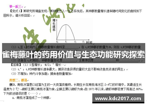 雀梅藤叶的药用价值与生态功能研究探索